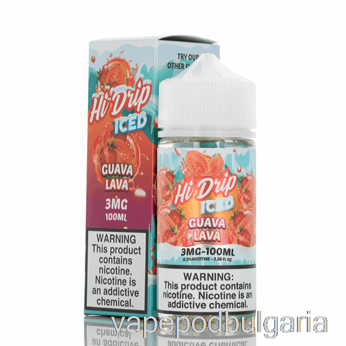 Vape Течности Iced Guava Lava - Hi-drip E-liquids - 100ml 0mg